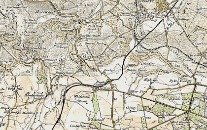 Old map of Whickham Grange in 1901-1904