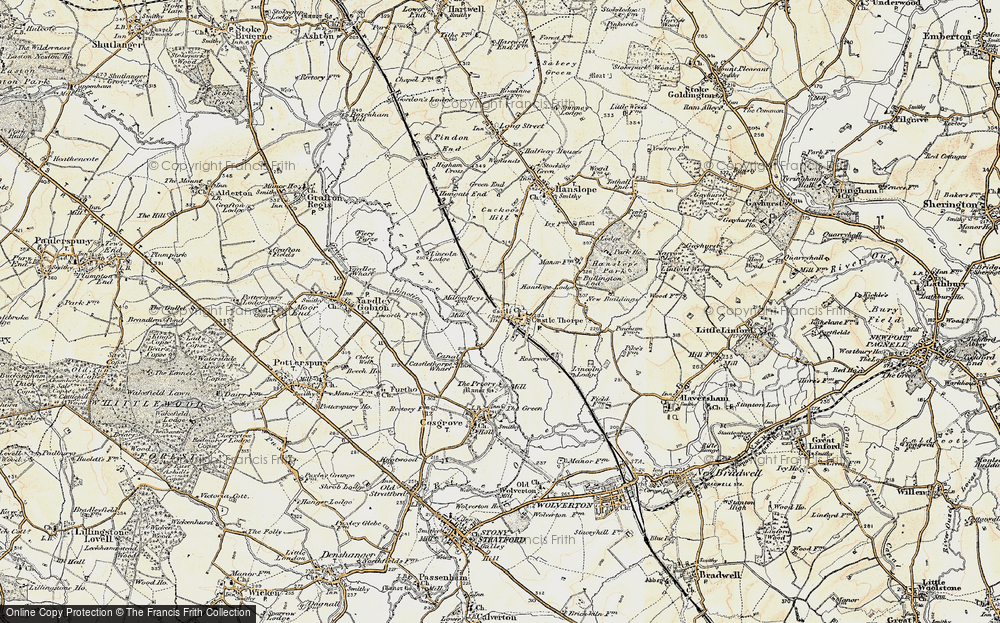 Old Map of Castlethorpe, 1898-1901 in 1898-1901