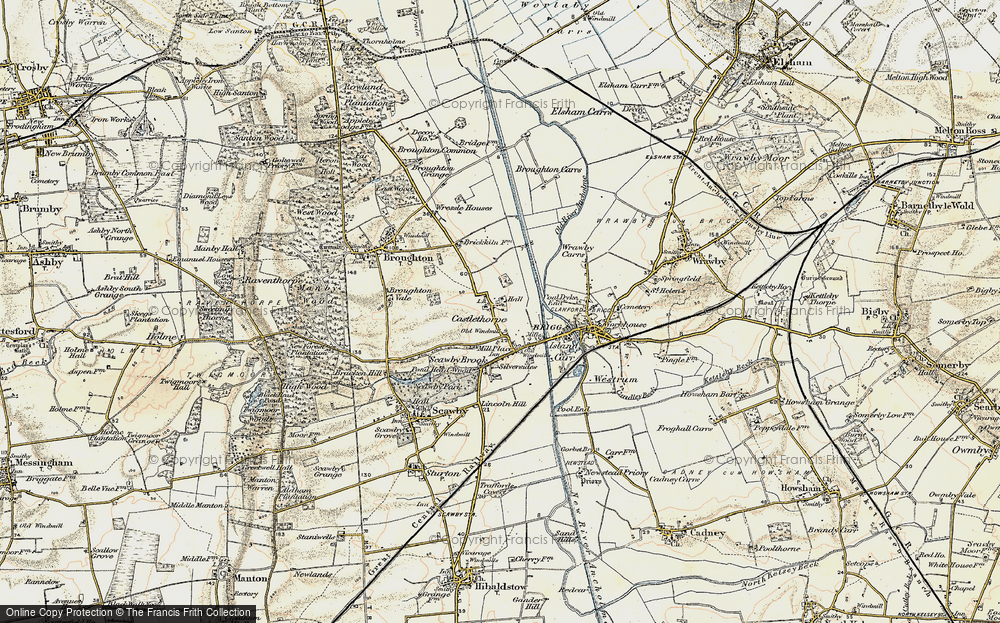 Old Map of Castlethorpe, 1903-1908 in 1903-1908