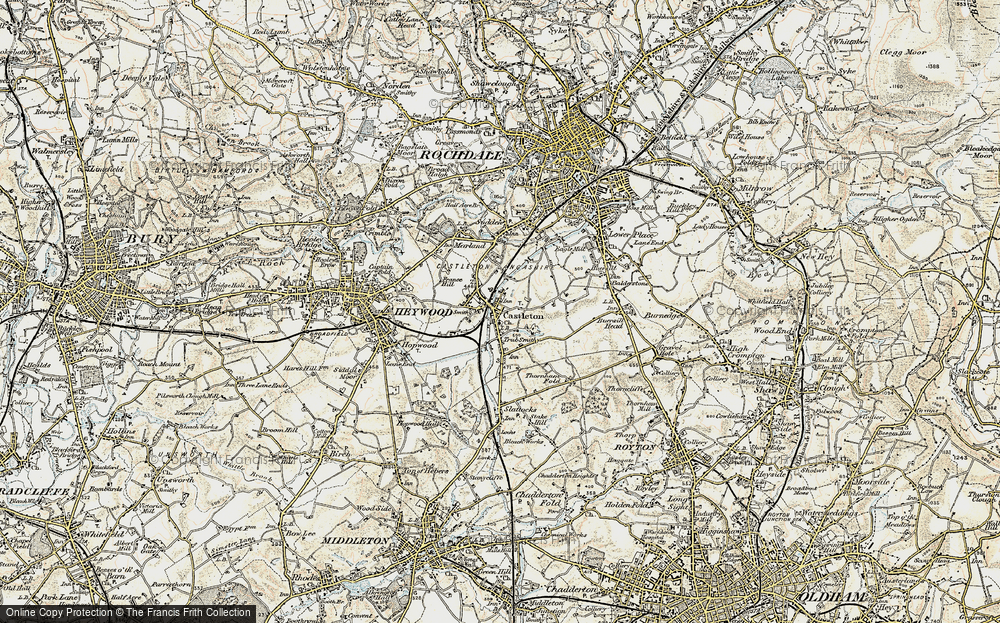 Old Map of Castleton, 1903 in 1903