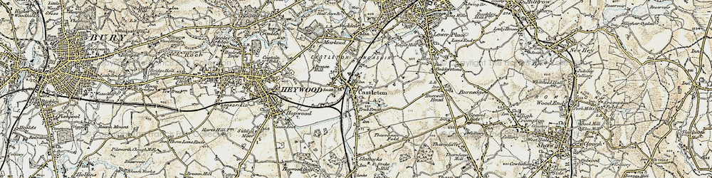 Old map of Castleton in 1903