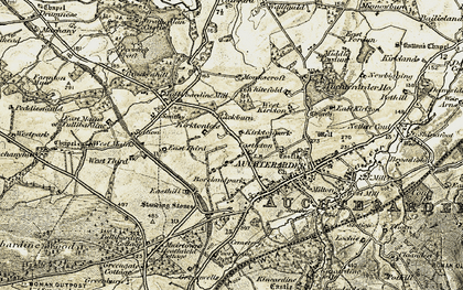 Old map of Castleton in 1906-1908