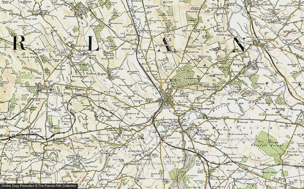 Old Map of Historic Map covering Bell Mount in 1901-1904