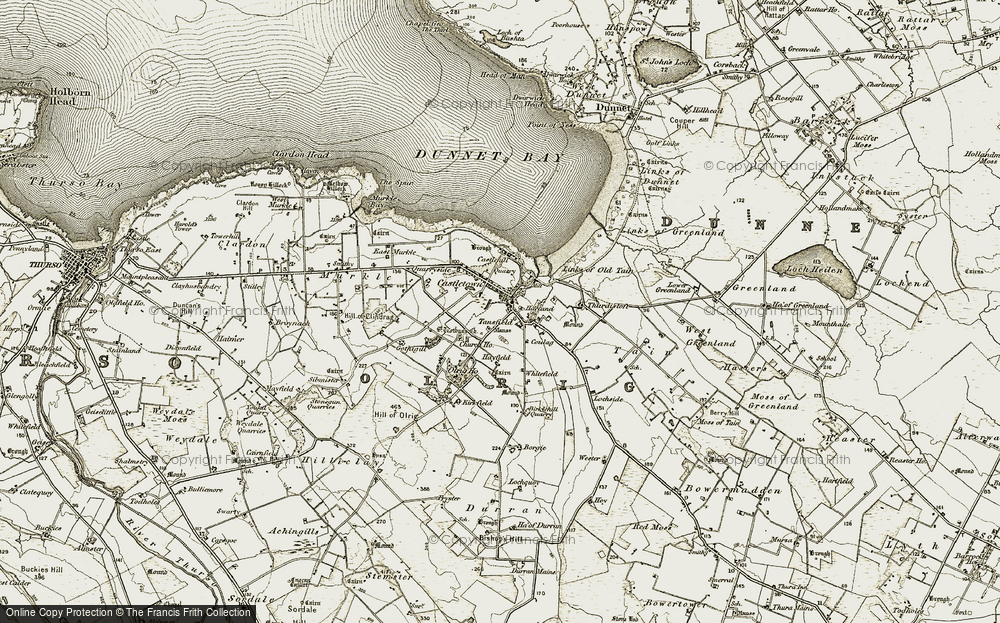 Old Map of Historic Map covering Whitefield in 1912