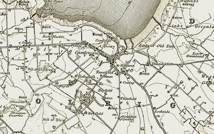 Old map of Links of Old Tain in 1912