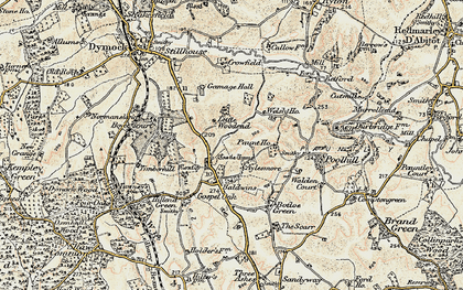 Old map of Aylesmore in 1899-1900