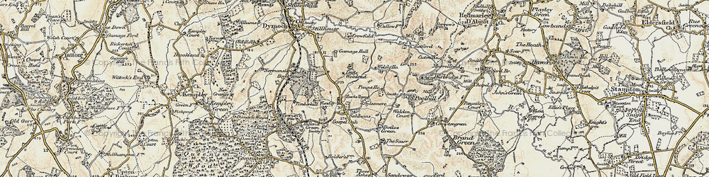 Old map of Aylesmore in 1899-1900