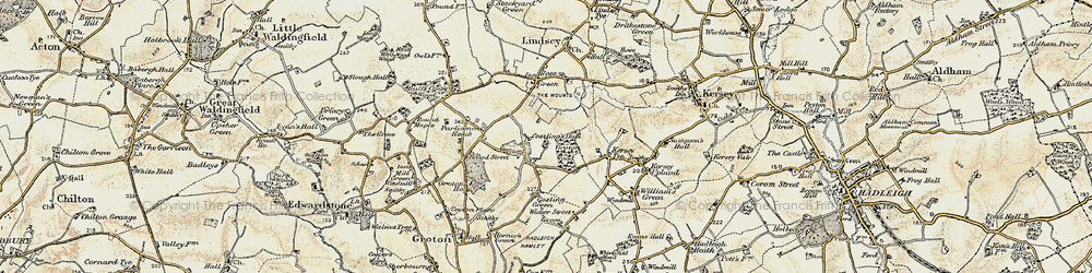 Old map of Castling's Heath in 1898-1901