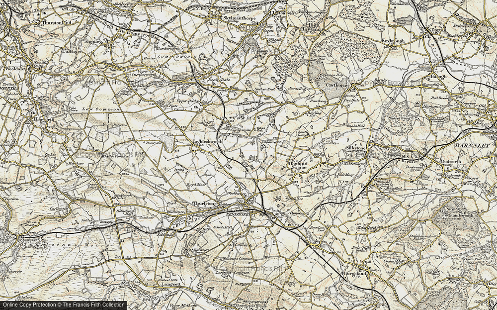 Old Map of Historic Map covering Broad Oak in 1903