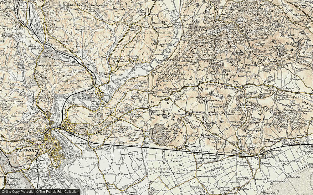 Old Map of Cat's Ash, 1899-1900 in 1899-1900