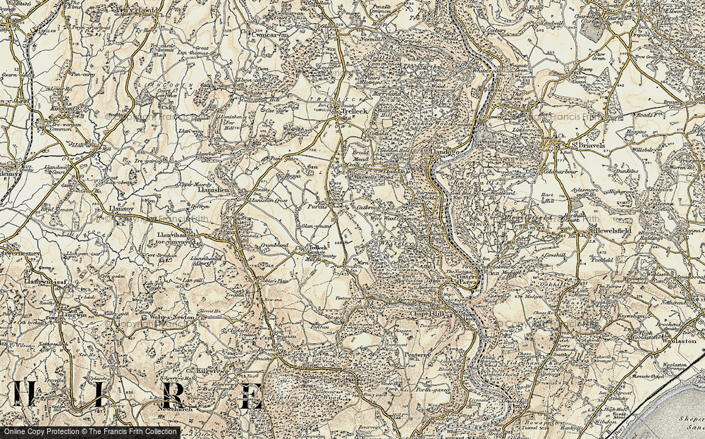 Old Map of Catbrook, 1899-1900 in 1899-1900