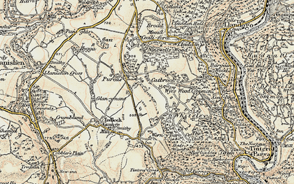 Old map of Catbrook in 1899-1900