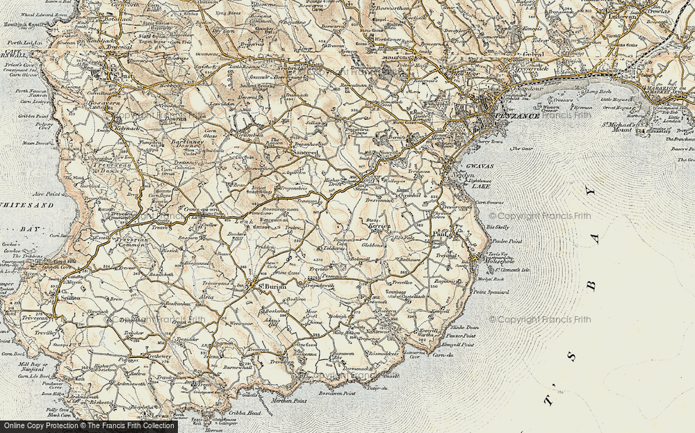 Old Map of Catchall, 1900 in 1900
