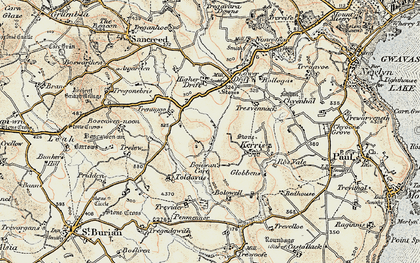 Old map of Catchall in 1900