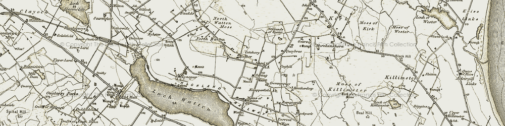 Old map of Catchory in 1911-1912