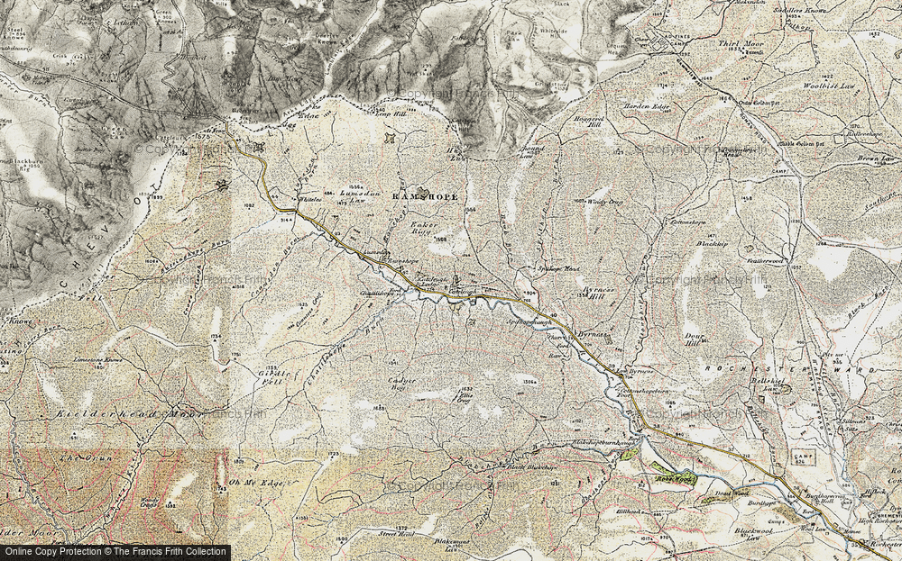 Old Map of Catcleugh, 1901-1904 in 1901-1904