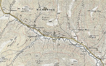 Old map of Catcleugh in 1901-1904