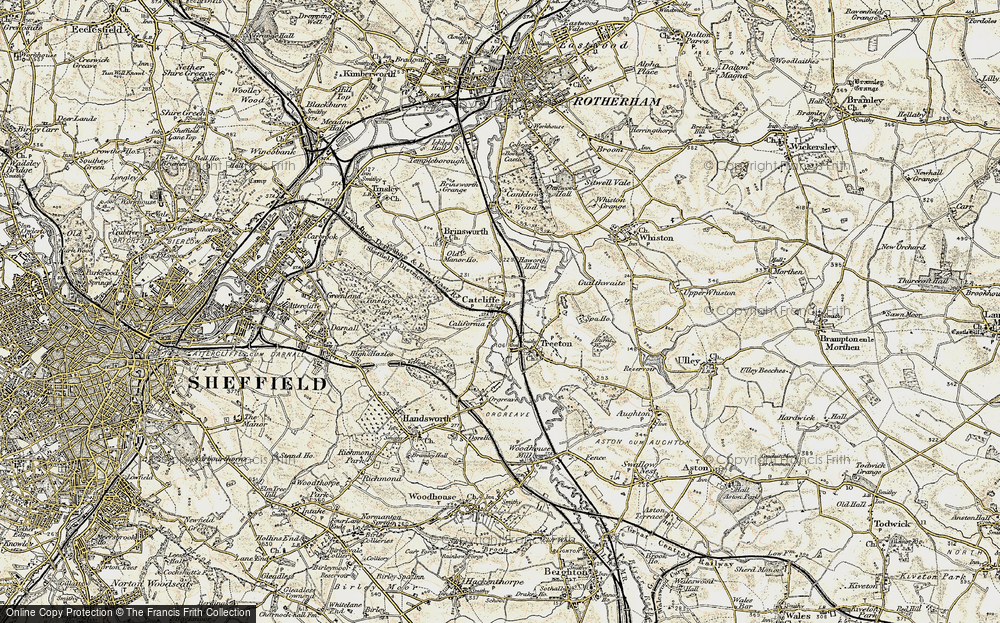 Old Map of Catcliffe, 1903 in 1903