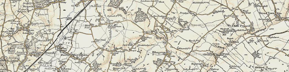 Old map of Catcomb in 1898-1899