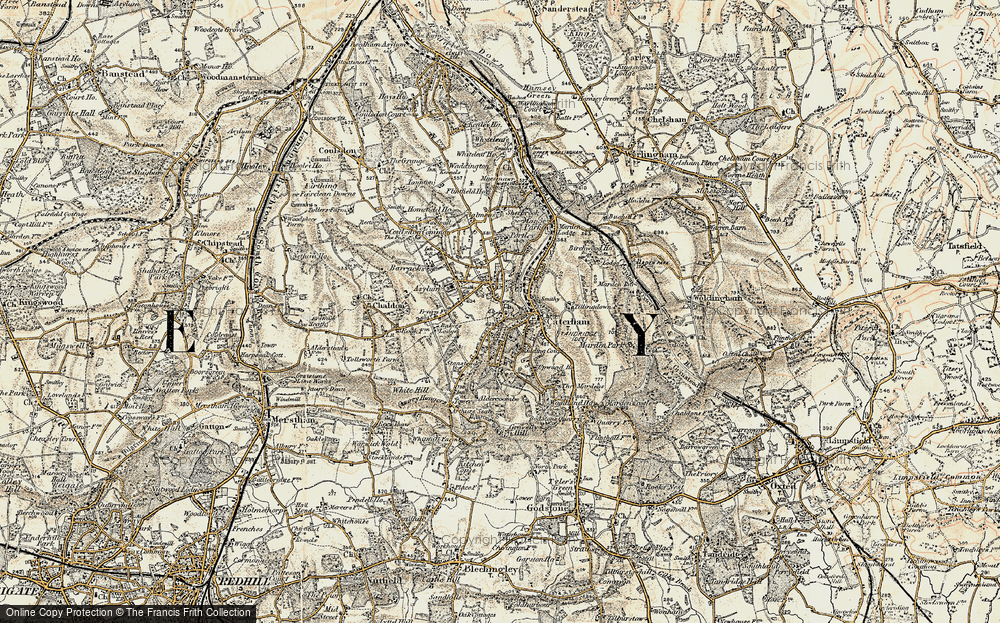 Old Map of Caterham, 1897-1902 in 1897-1902