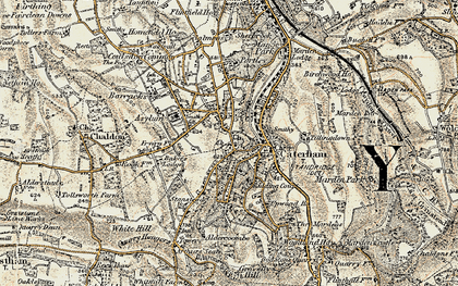 Old map of Caterham in 1897-1902