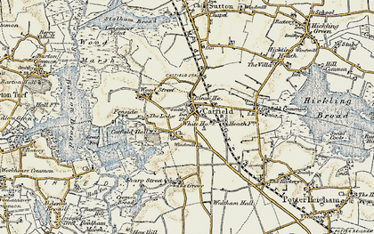 Old map of Catfield in 1901-1902