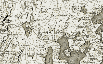 Old map of Burn of Crookadale in 1911-1912