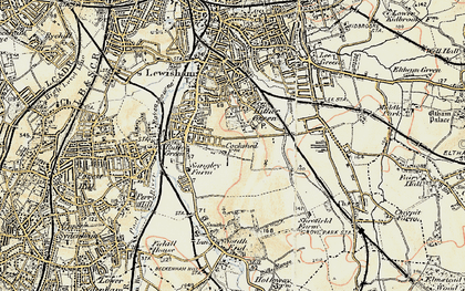 Old map of Catford in 1897-1902