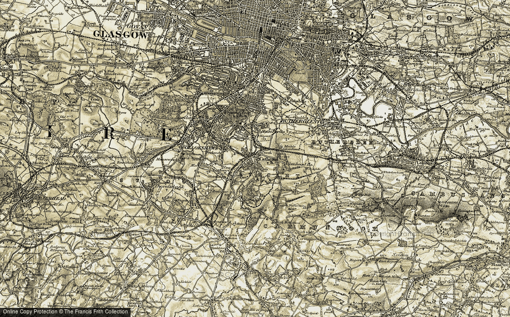 Old Map of Historic Map covering Linn Park in 1904-1905