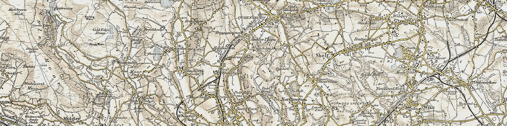 Old map of Catherine Slack in 1903
