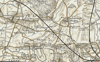 Old map of Cathiron in 1901-1902