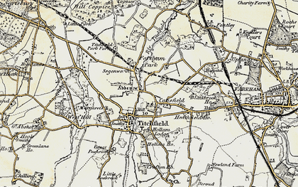 Old map of Catisfield in 1897-1899