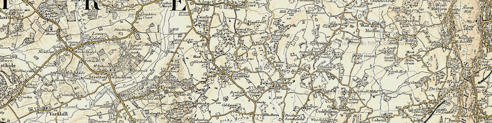 Old map of Catley Southfield in 1899-1901