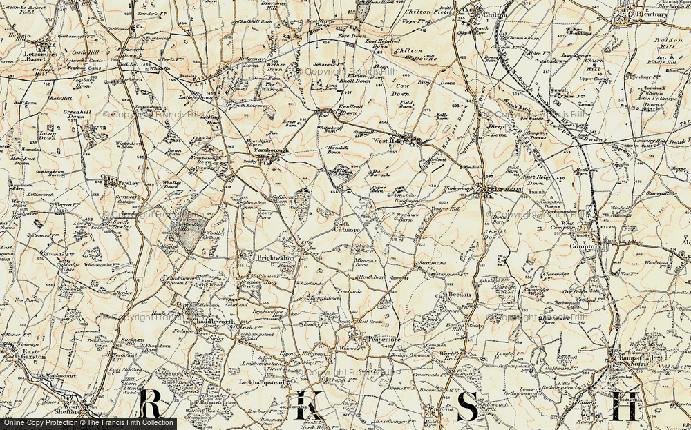 Old Map of Historic Map covering Woolvers Barn in 1897-1900