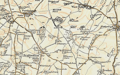 Old map of Wickslett Copse in 1897-1900