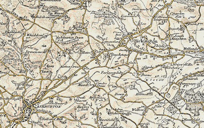 Old map of Caton in 1899