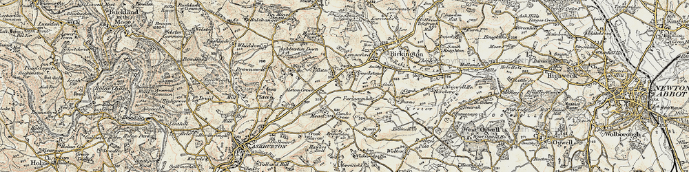Old map of Caton in 1899