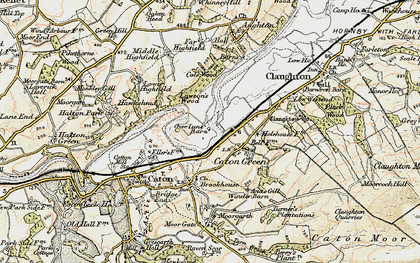 Old map of Burton Wood in 1903-1904