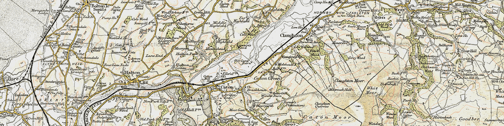 Old map of Caton Green in 1903-1904