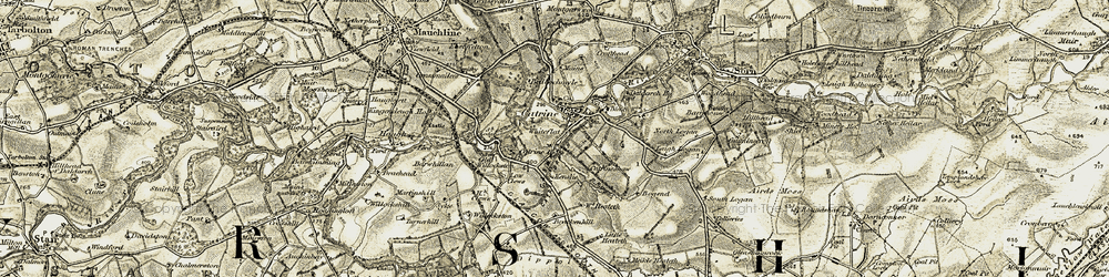 Old map of Catrine in 1904-1905