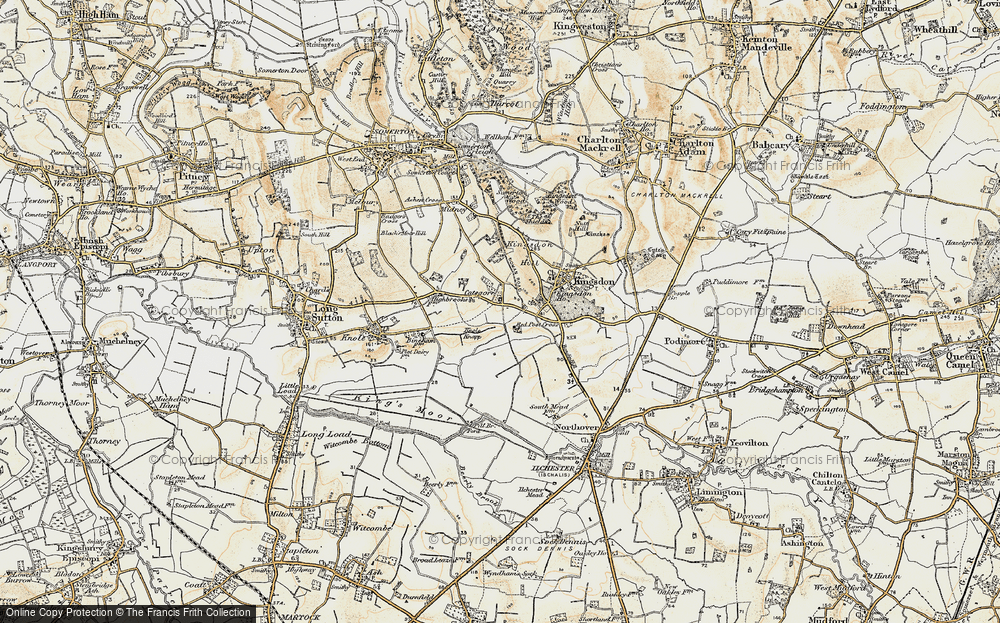 Old Map of Catsgore, 1899 in 1899