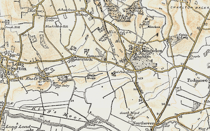 Old map of Catsgore in 1899
