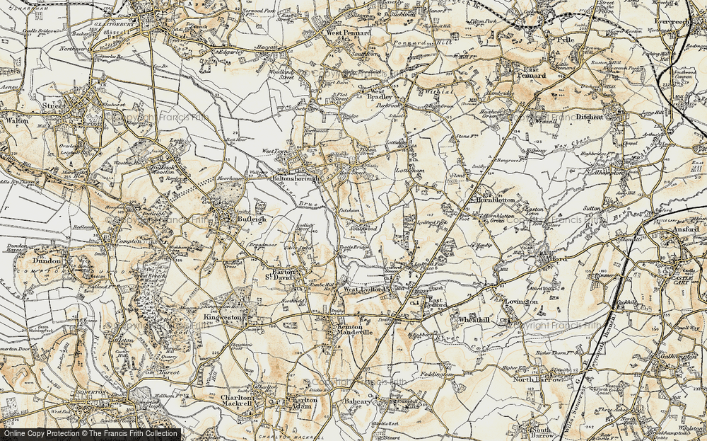 Old Map of Catsham, 1899 in 1899