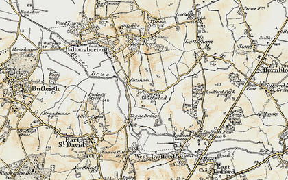 Old map of Catsham in 1899