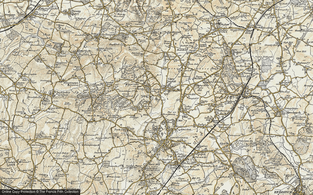 Old Map of Catshill, 1901-1902 in 1901-1902