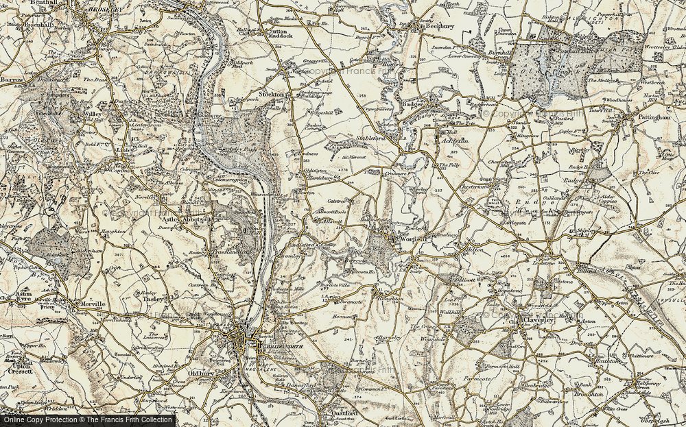 Old Map of Catstree, 1902 in 1902