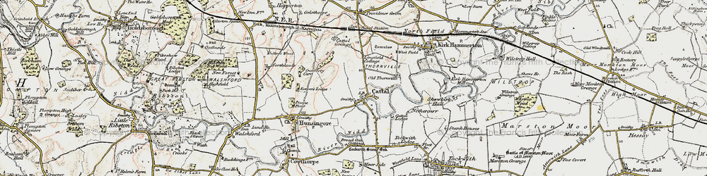 Old map of Cattal in 1903-1904
