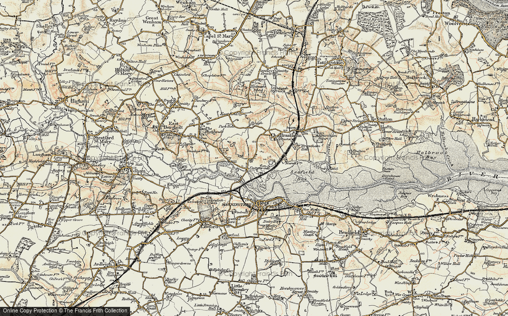 Old Map of Cattawade, 1898-1899 in 1898-1899