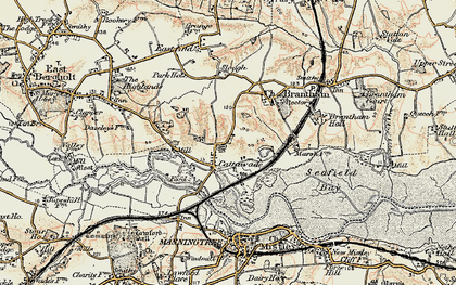 Old map of Cattawade in 1898-1899