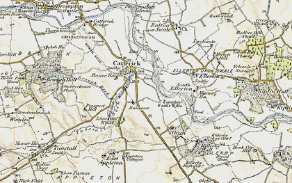 Old map of Catterick in 1903-1904